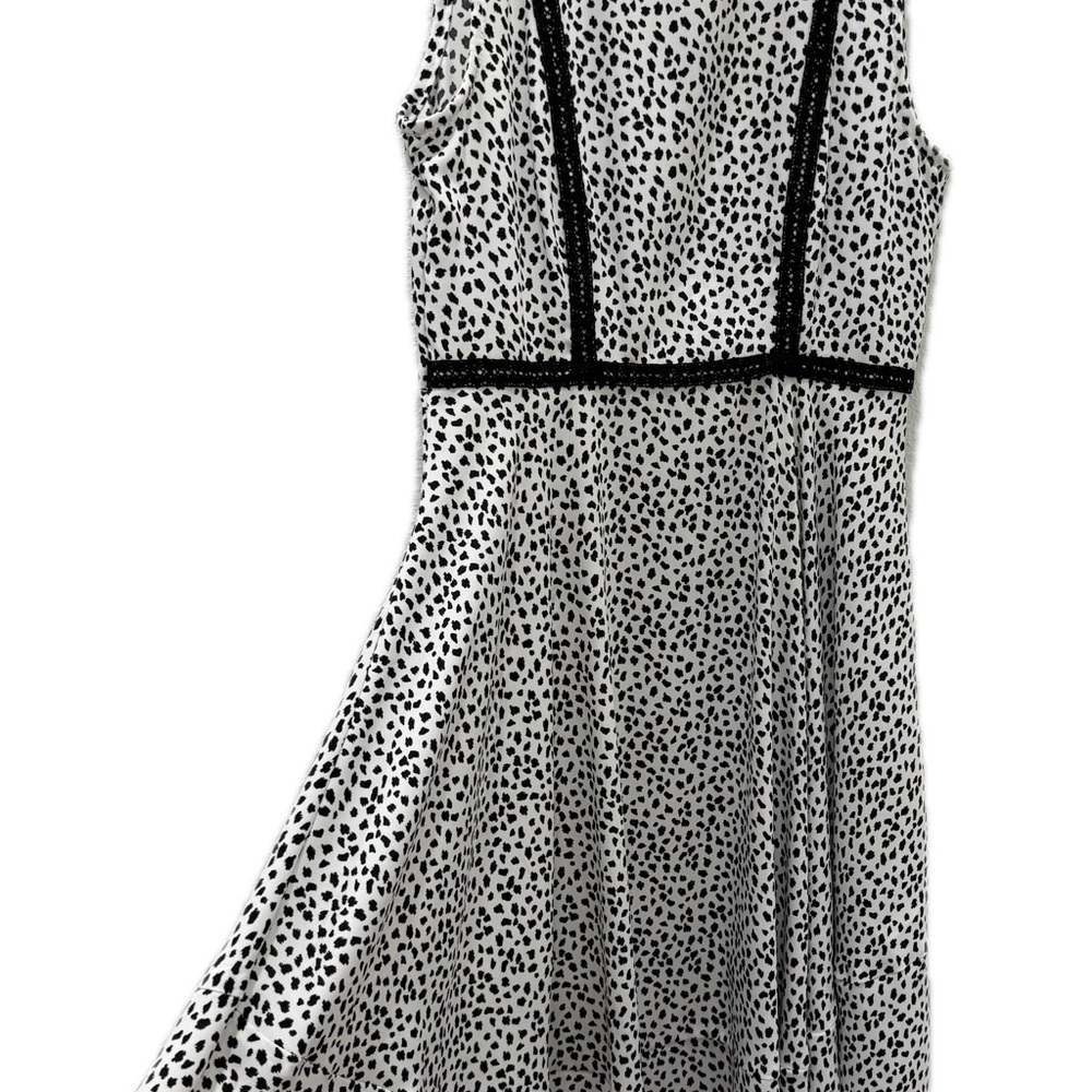 Black and White Polka Dot Sleeveless Dress